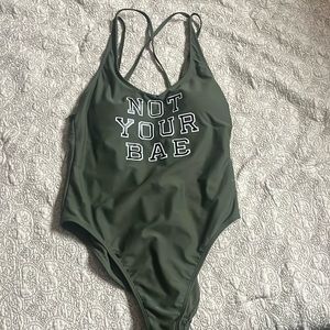 Army, green, bathing, suit, size extra large